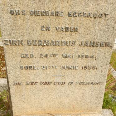 JANSEN Zirk Bernardus 1864-1935