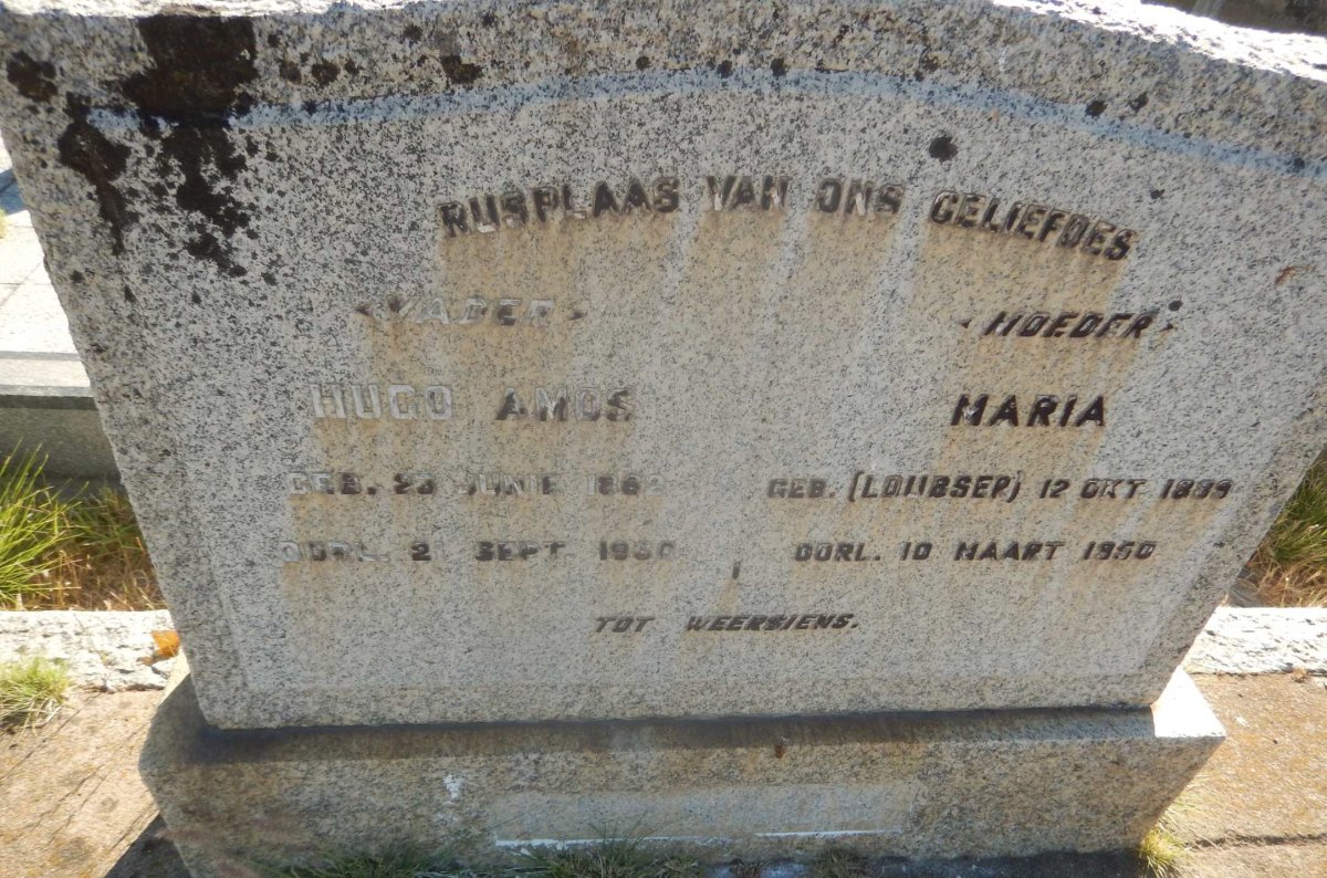 KRYNAUW Hugo Amos 18?2-1930 &amp; Maria LOUBSER 1899-1950