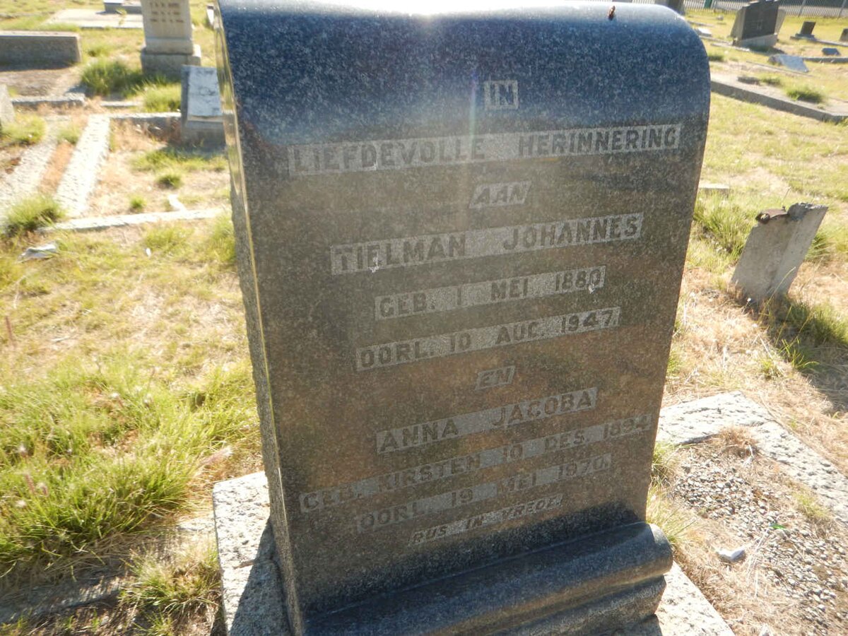 NEETHLING Tielman Johannes 1880-1947 &amp; Anna Jacoba KIRSTEN 1894-1970