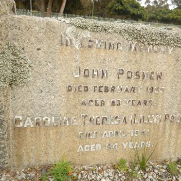 POSNER John -1935 &amp; Caroline Theresa -1941