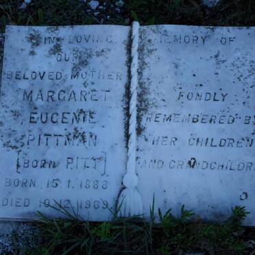 PITTMAN Margaret Eugenie nee PITT 1888-1969