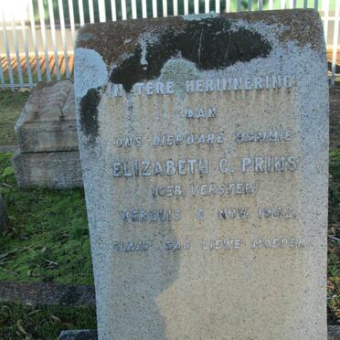 PRINS Elizabeth C. nee VERSTER -1942