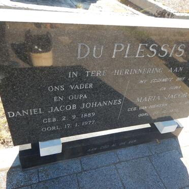 PLESSIS Daniel Jacob Johannes, du 1889-1977 &amp; Maria Jacoba VAN NIEKERK 18??-1972