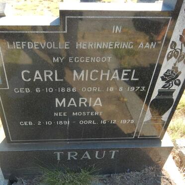 TRAUT Carl Michael 1886-1973 &amp; Maria MOSTERT 1891-1975