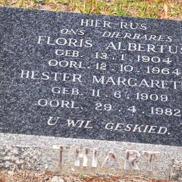 THIART Floris Albertus 1904-1964 &amp; Hester Margaretha 1909-1982
