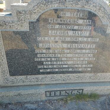 TEENGS Jacoba Marie 1888-1951 :: TEENGS Johanna Charlotte 1886-1960 :: TEENGS Margaretha Hendrika 1880-1970