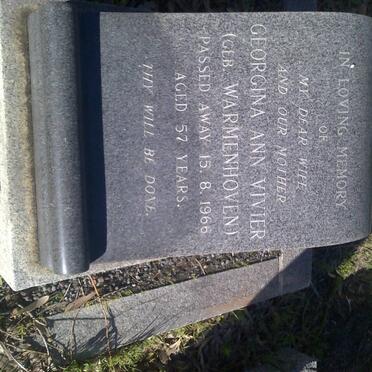 VIVIER Georgina Ann nee WARMENHOVEN -1966