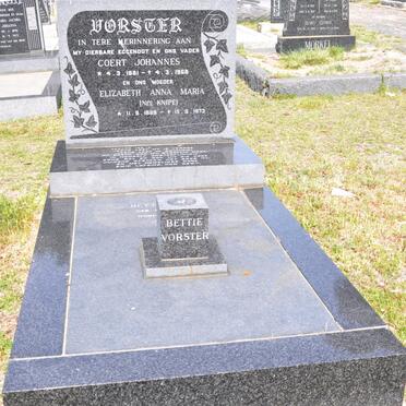 VORSTER Coert Johannes 1881-1968 &amp; Elizabeth Anna Maria KNIPE 1889-1973