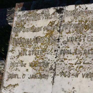 VOLSTEEDT Petrus Johannes -1941 &amp; Francina Dorothea DE VILLIERS -1942