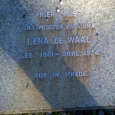 WAAL Lena, de 1861-1934