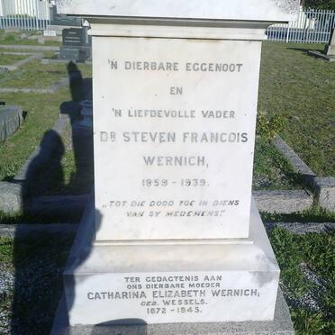 WERNICH Steven Francois 1859-1939 &amp; Catharina Elizabeth WESSELS 1872-1945