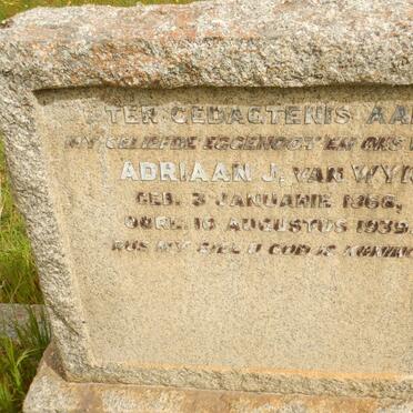 WYK Adriaan J., van 1866-1939