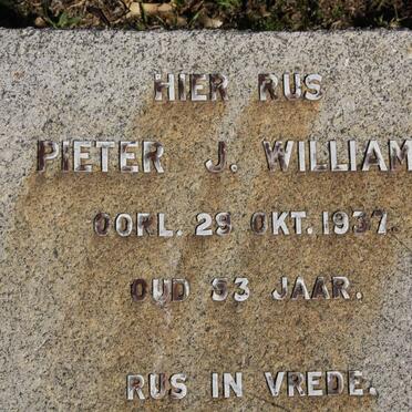 WILLIAMS Pieter J. -1937