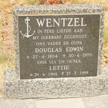 WENTZEL Douglas Edwin 1904-1970 &amp; Lettie 1904-1998