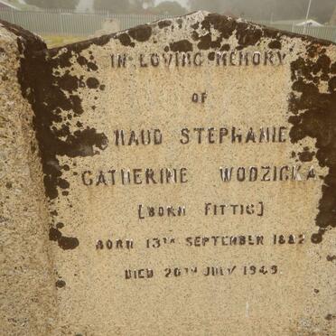 WODZICKA Maud Stephanie Catherine nee FITTIG 1882-1949