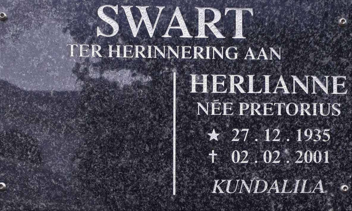 SWART Herlianne nee PRETORIUS 1935-2001