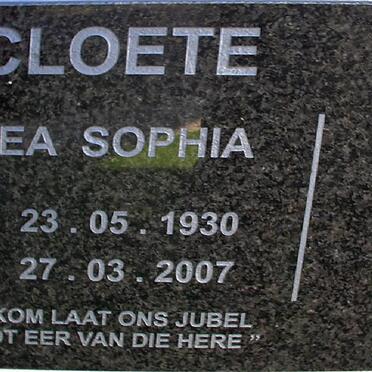 CLOETE Lea Sophia 1930-2007