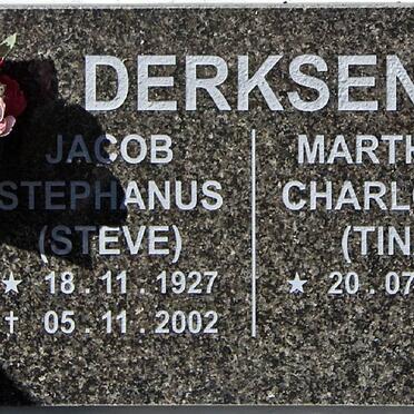 DERKSEN Jacobus Stephanus 1927-2002 &amp; Marthina Charlotta 1929-