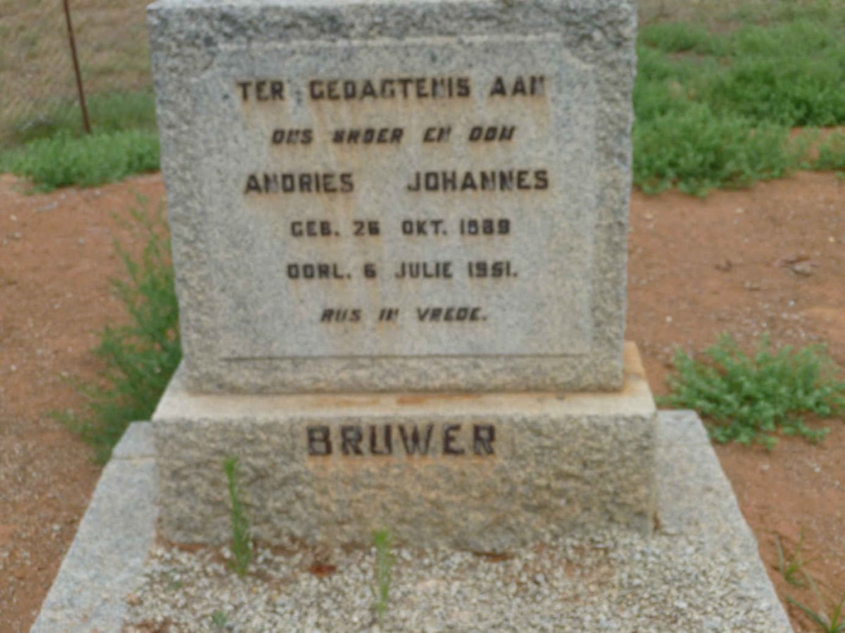 BRUWER Andries Johannes 1889-1951