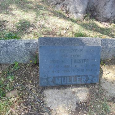 MULLER Gert V. 1891-1966 &amp; Hester ? 