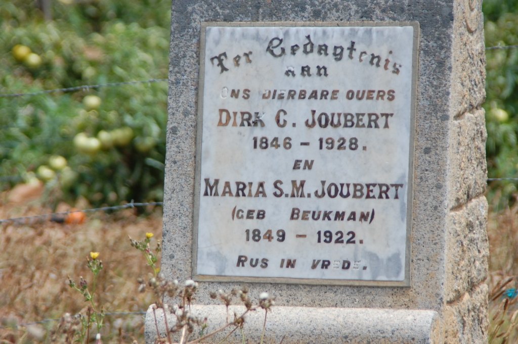 JOUBERT Dirk C. 1846-1928 & Maria S.M. BEUKMAN 1849-1922