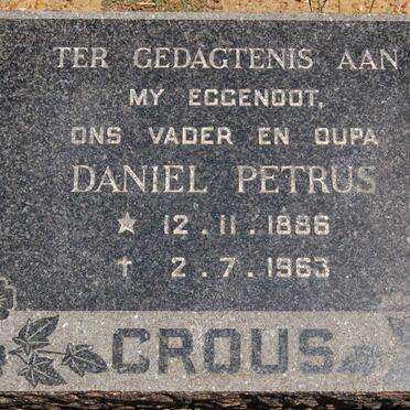 CROUS Daniel Petrus 1886 -1963