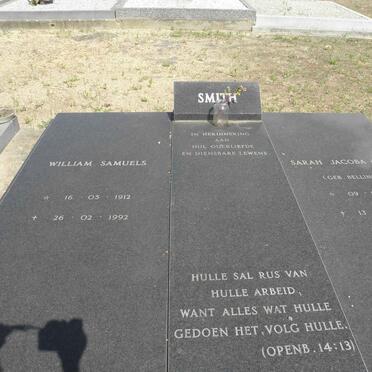 SMITH William Samuels 1912-1992 &amp; Sarah Jacoba  BELLINGHAM 1912-1992