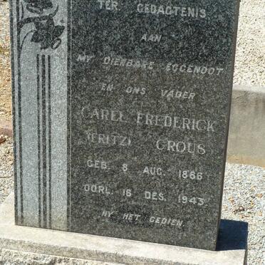 CROUS Carel Frederick 1866-1943