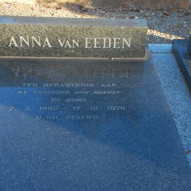 EEDEN Anna, van 1905-1970