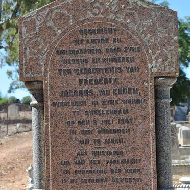 EEDEN Frederik Jacobus, van -1903