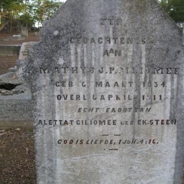 GILIOMEE Mathys J.P. 1834-1911