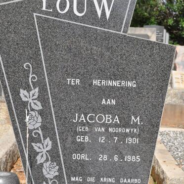 LOUW Jacoba M. nee VAN NOORDWYK 1901-1985