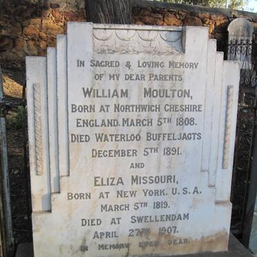 MOULTON William 1808-1891 &amp; Eliza MISSOURI 1819-1907