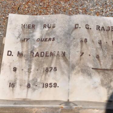 RADEMAN D.M. 1878-1959 &amp; D.C. 1875-1950