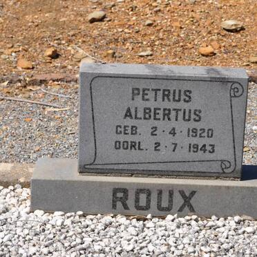 ROUX Petrus Albertus 1920-1943