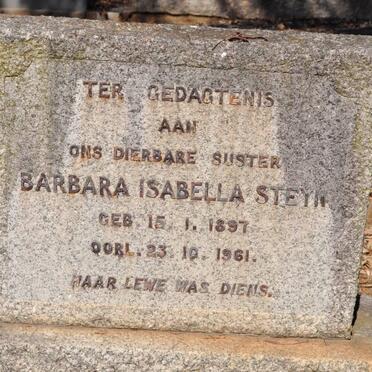 STEYN Barbara Isabella 1897-1961
