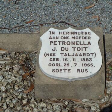 TOIT Petronella J., du nee TALJAARDT 1883-1955