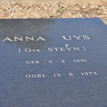 UYS Anna nee STEYN 1891-1973