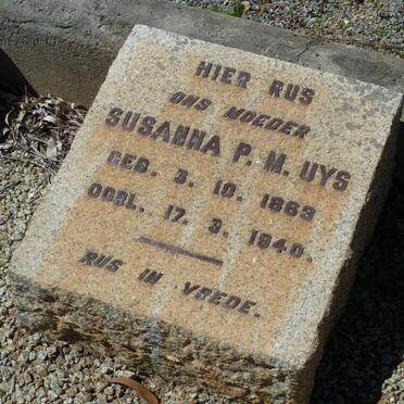 UYS Susanna P.M. 1863-1940