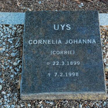 UYS Cornelia Johanna 1899-1998