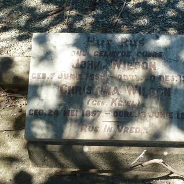 WILSON John 1859-1942 &amp; Christina KRIEL 1857-1940