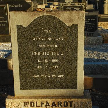 WOLFAARDT Christoffel J. 1901-1973
