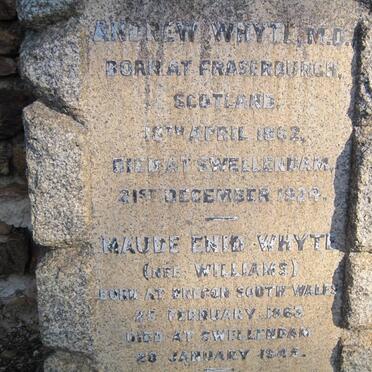 WHYTE Andrew 1862-1924 &amp; Maud Enid WILLIAMS 1863-1945