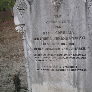 ZYL Gertruida Johanna, van -1891