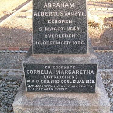 ZYL Abraham Albertus, van 1849-1926 &amp; Cornelia Margaretha STREICHER 1855-1936