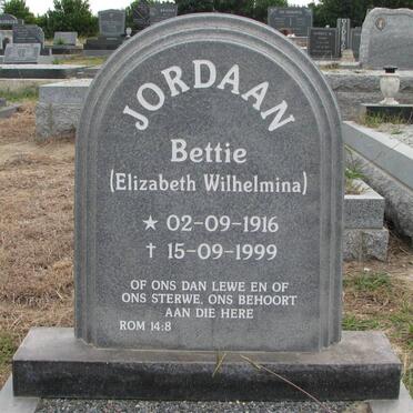 JORDAAN Elizabeth Wilhelmina 1916-1999