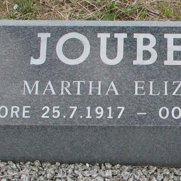 JOUBERT Martha Elizabeth 1917-2002