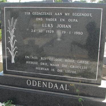 ODENDAAL Luks Johan 1929-1980