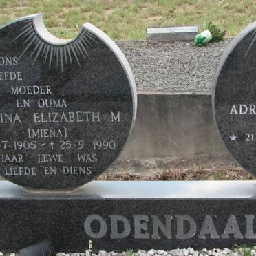 ODENDAAL Adriaan Gerhardus 1909-1983 &amp; Hermina Elizabeth M. 1905-1990