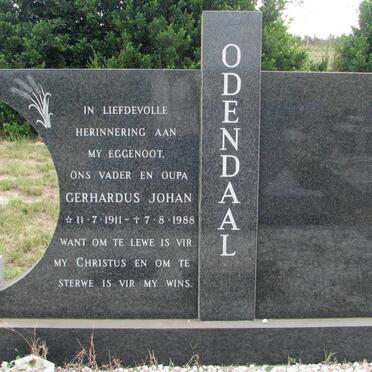 ODENDAAL Gerhardus Johan 1911-1988